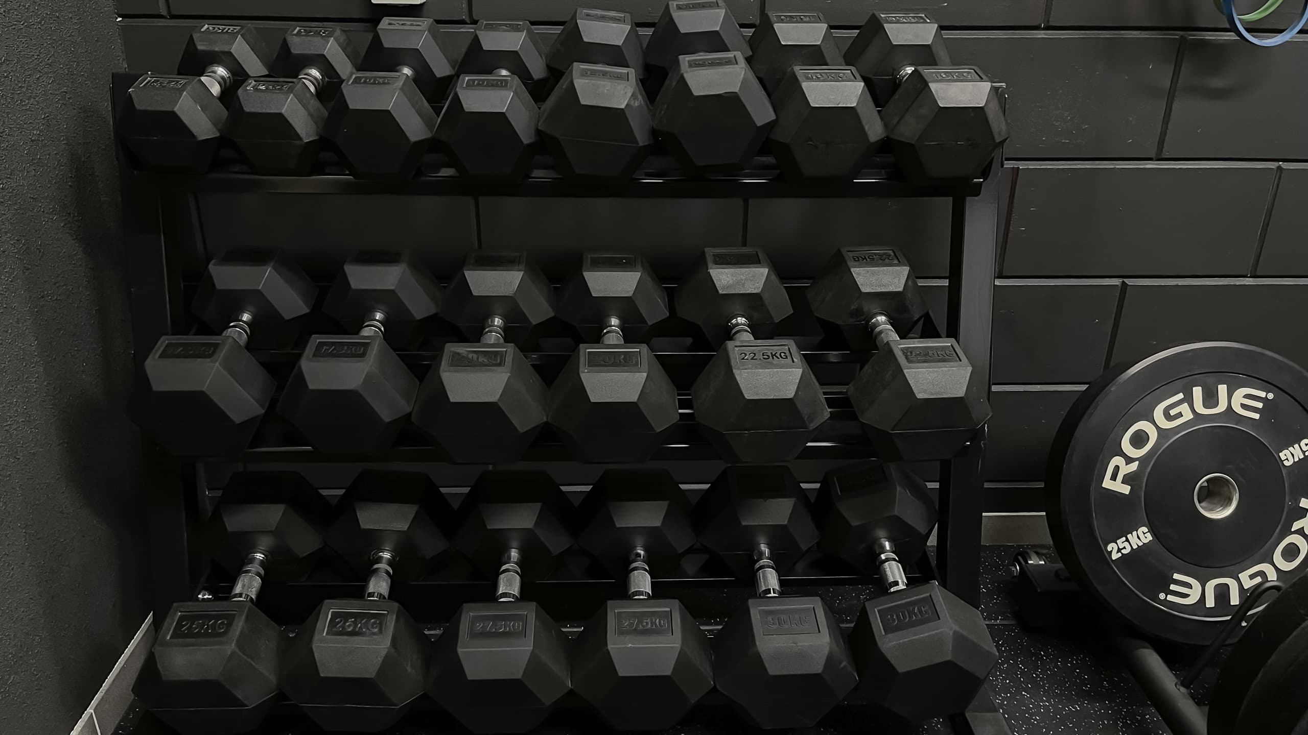 Dumbbell rack and plates